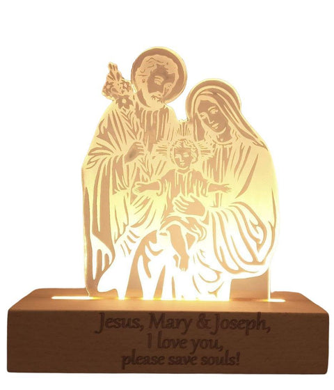 Personalized Holy Family Lamp