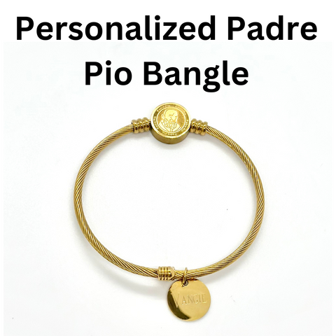 Personalized Padre Pio Bangle