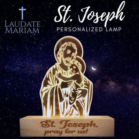 St Joseph Personalized Lamp