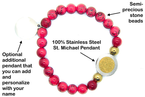 Personalized St Michael Bracelet