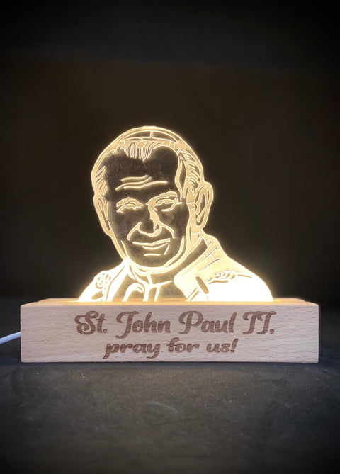St. Pope John Paul II Personalized Lamp