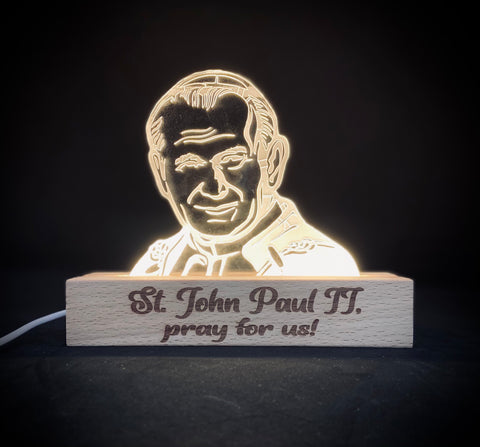St. Pope John Paul II Personalized Lamp